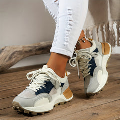 Block Mesh Chunky Sneakers Lightweight Shock Absorption Dad Shoes