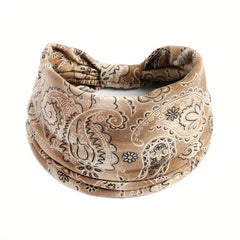 Retro Paisley Pattern Headband Boho Style Hair Band