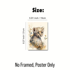 Cute Watercolor Animal Poster for Kids' Room