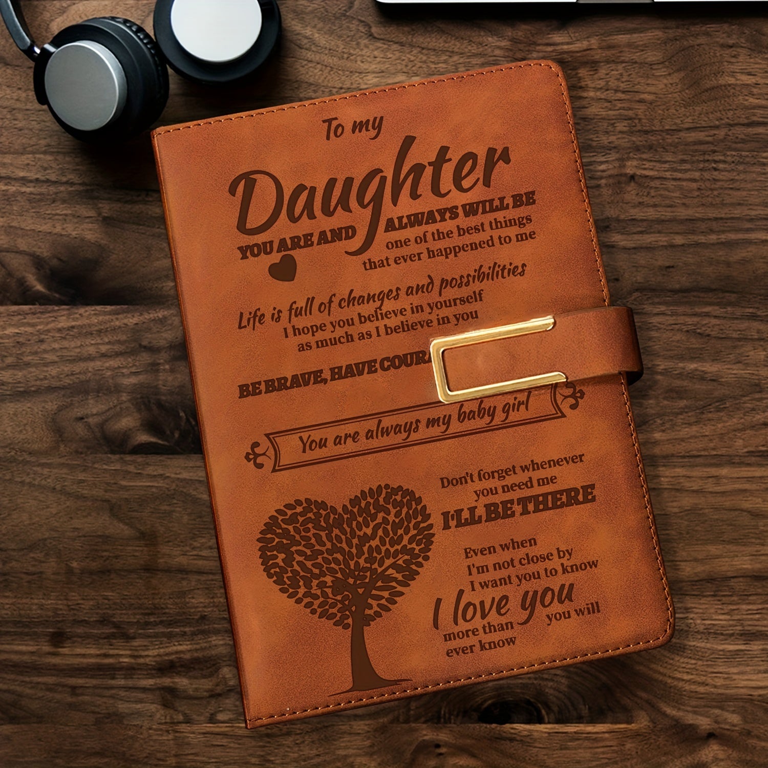 Engraved Bible Verse Journal Daughter Gift, A5 Notebook Religious