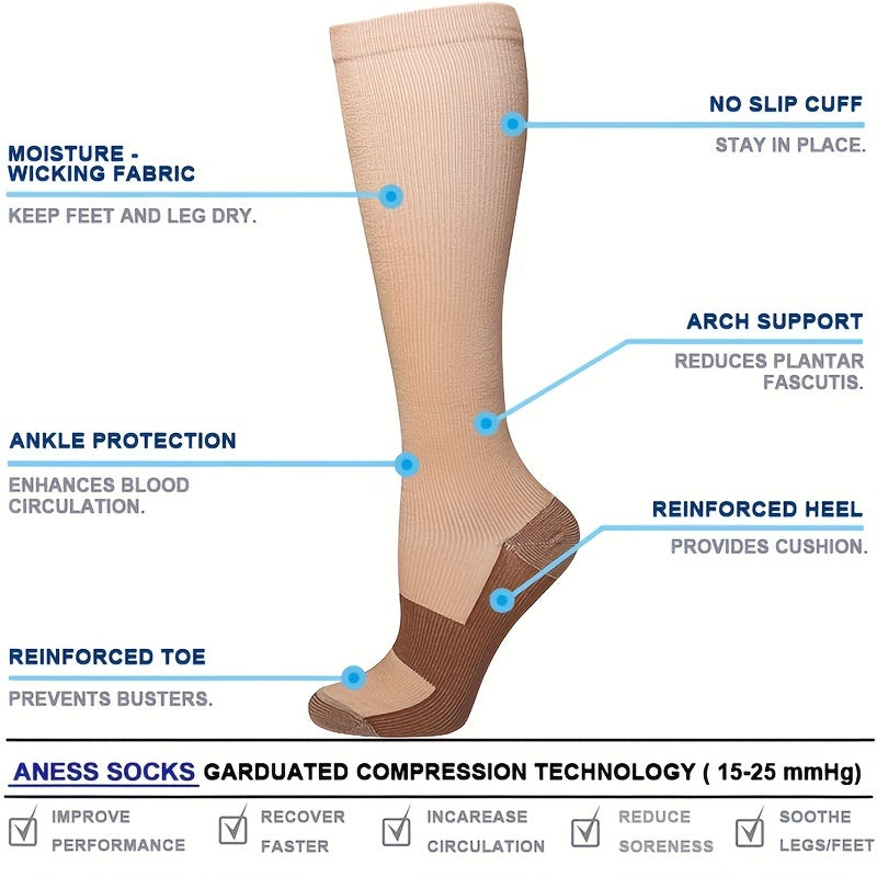 2PCS Breathable Anti-slip Leg Socks