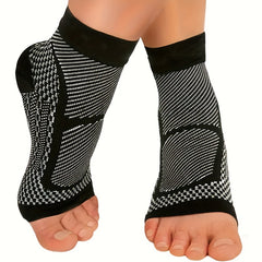Copper Ankle Brace Support For Women - Breathable Compression Sleeve Socks