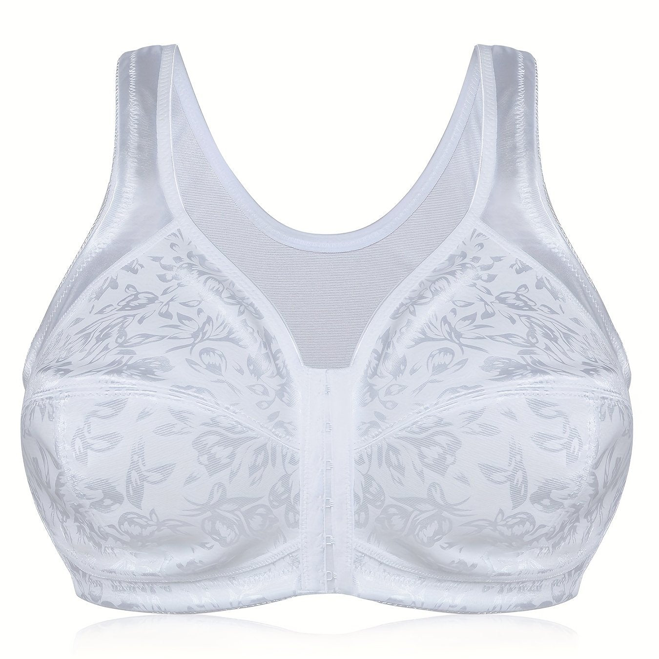 Front Closure Full Coverage Jacquard Bra