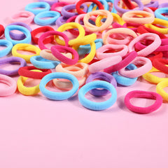 100pcs Mini Elastic Hair Bands Soft Ponytail Holders Hair Accessories