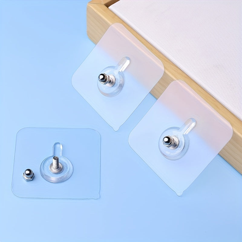 10pcs Seamless Adhesive Wall Hooks No Drilling Non Trace Hanging