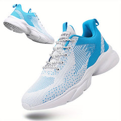 Men's Breathable Mesh Striped Running Shoes Outdoor Comfortable Walking Shoes