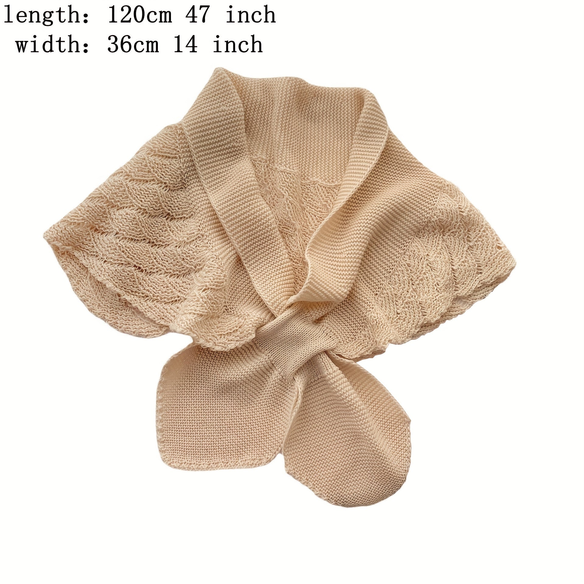Ruffle Shawl Knitted Warm Cape Women Coldproof Scarf Cloak Cardigan