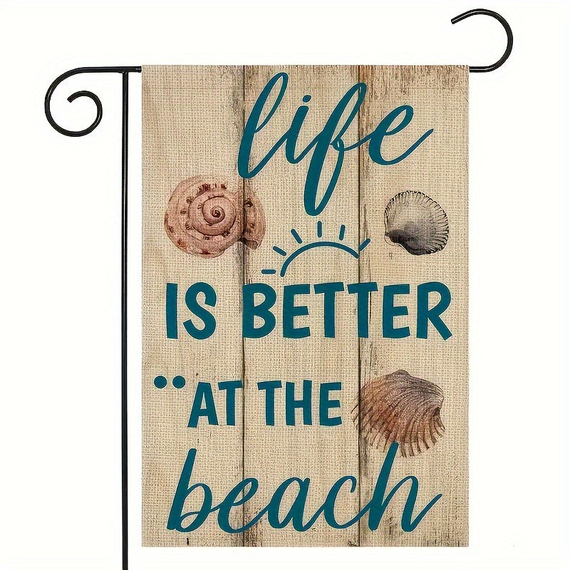 D Life IS BETTER AT THE Beach Small Yard Flags Decorations