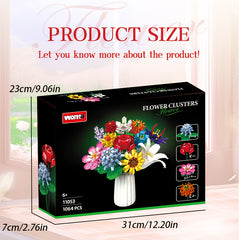 WOMA Bouquet Building Block Set Eternal Roses for Girls 6+ Hand Eye Coordination