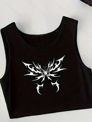 Graphic Print Tank Top 3 Pack Crew Neck Sleeveless Women's Clothing