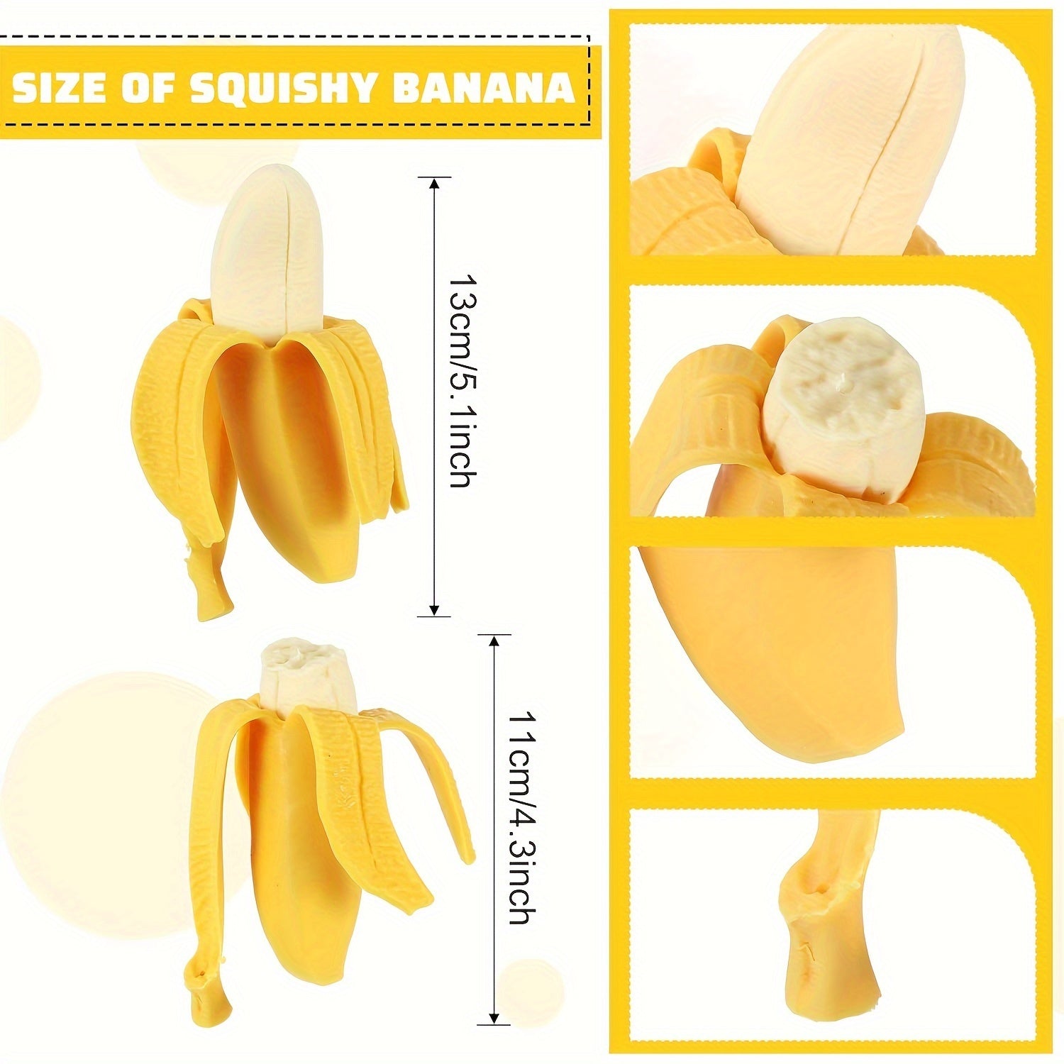 TPR Squeeze Toys Simulation Banana Holiday Party Activities Funny Toys
