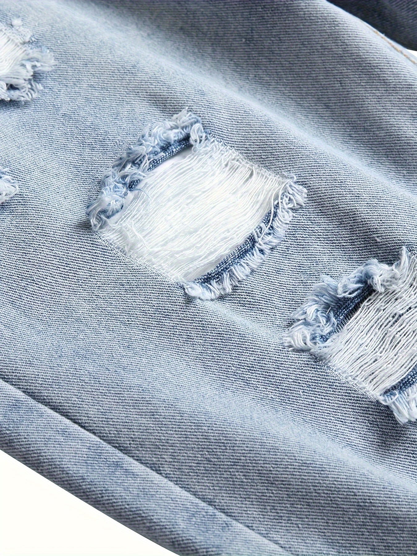 Men's Casual Ripped Denim Street Style Skinny Shorts