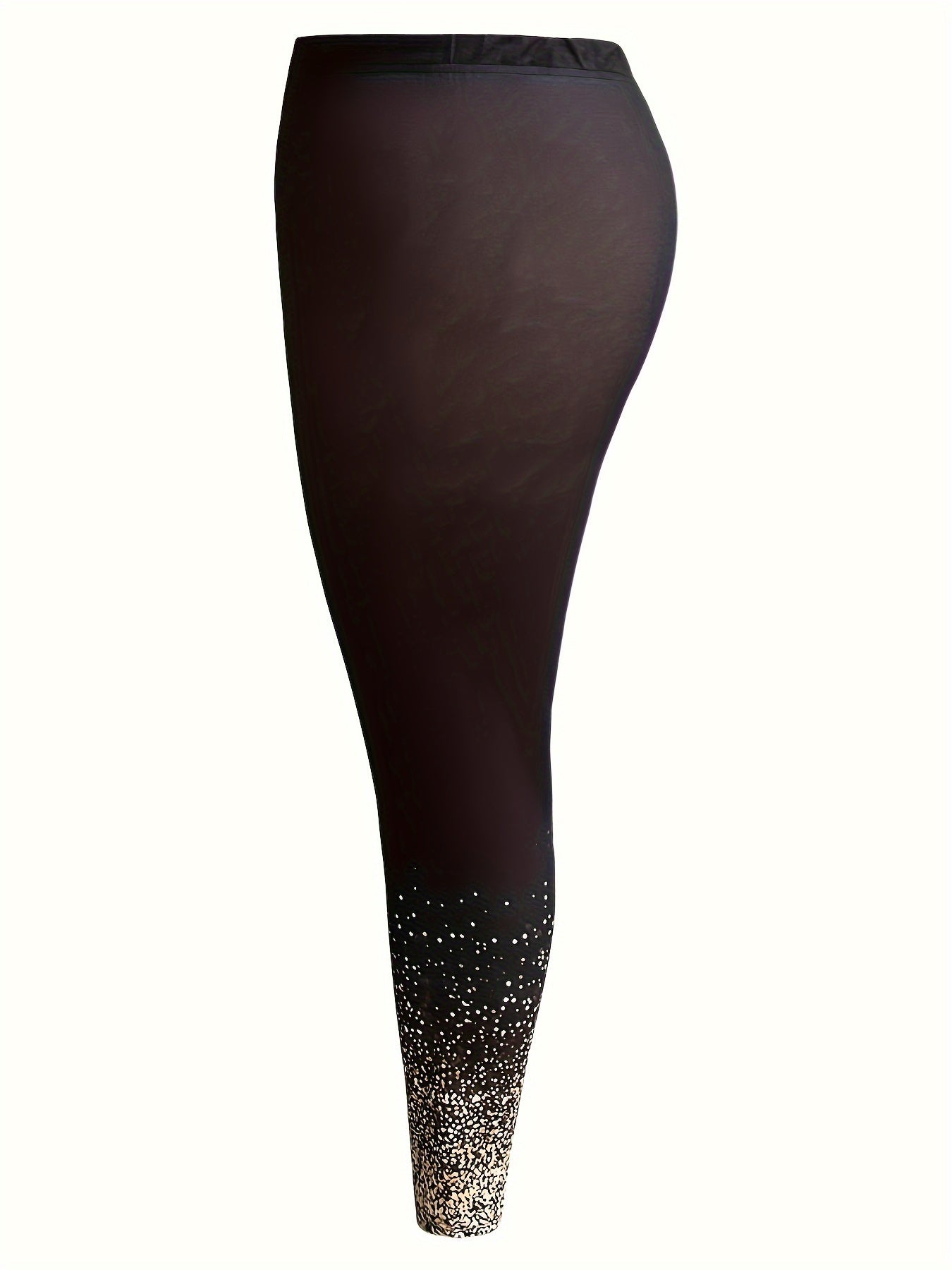 Plus Dot Print High Rise Skinny Leggings