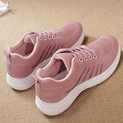 Breathable Heighten Flying Woven Shoes Soft Thick Bottom Lightweight