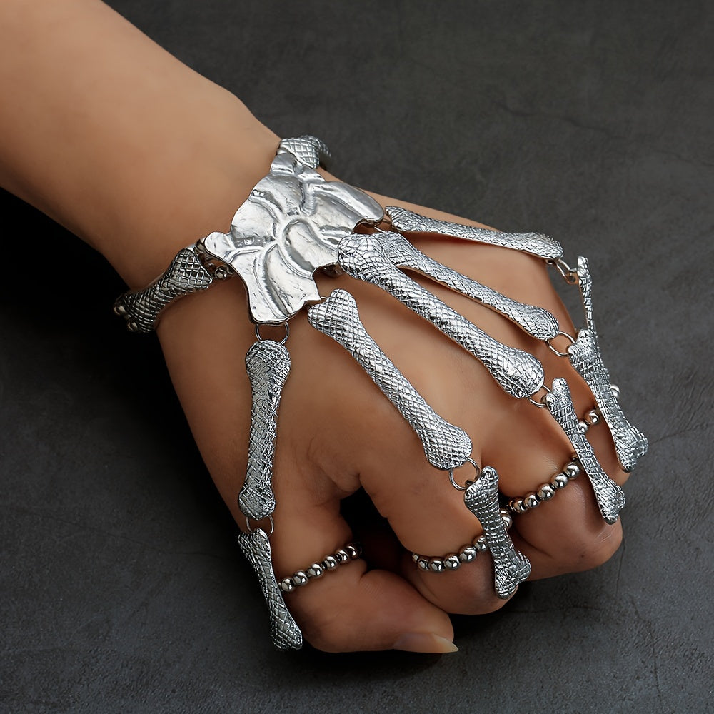Punk Skull Hand Bone Bangle Bracelet