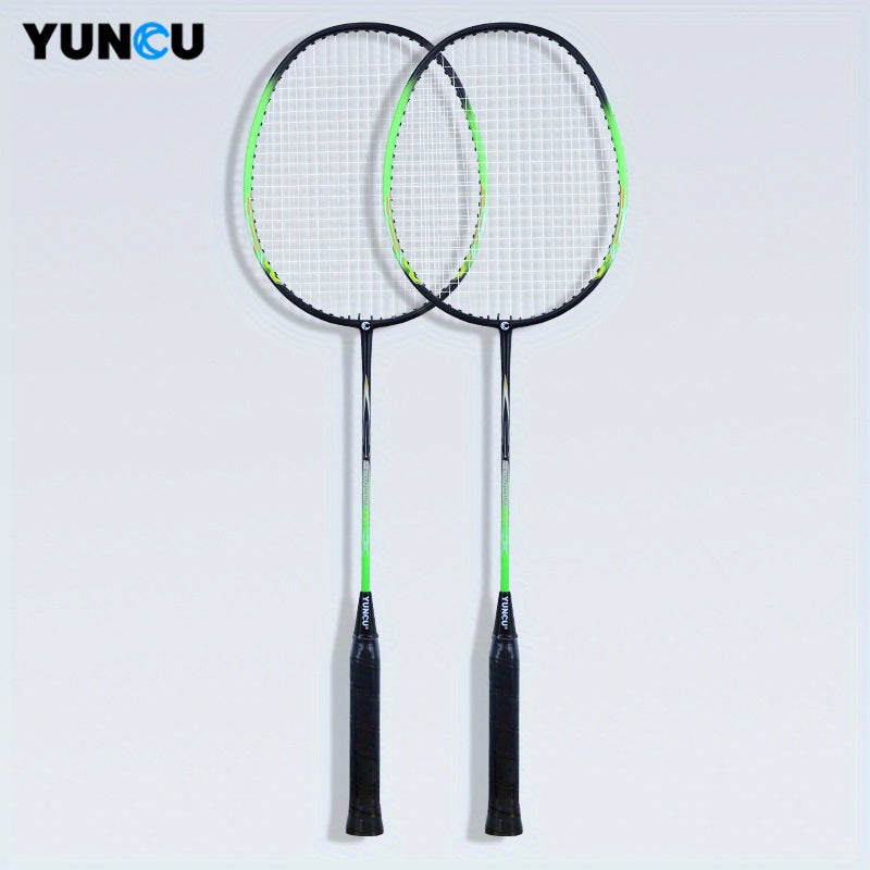 YUNCU Light Badminton Racket Set Carbon Fiber & Aluminum Alloy