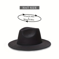 Gradient Sunshade Wide Brim Fedora Hat for Party Meeting