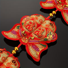 Chinese Year Lucky Ornament Bag with Tassel Couplet