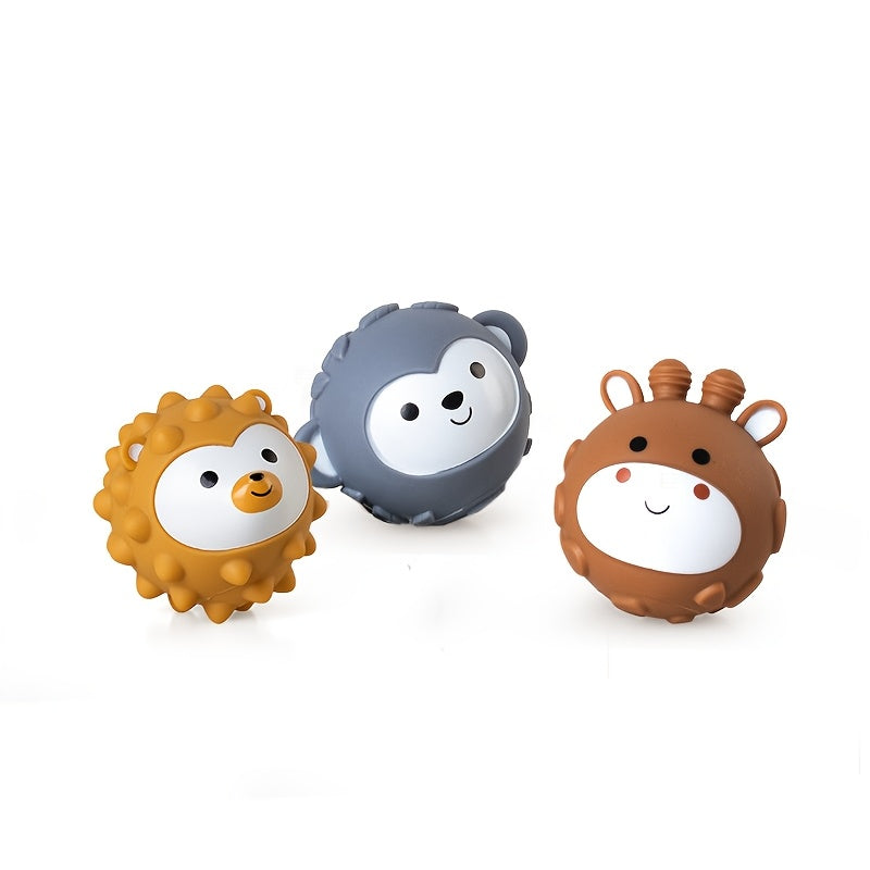 6pcs Sensory Hand Grasping Ball Set PVC Animal Puzzle Toys for Babies