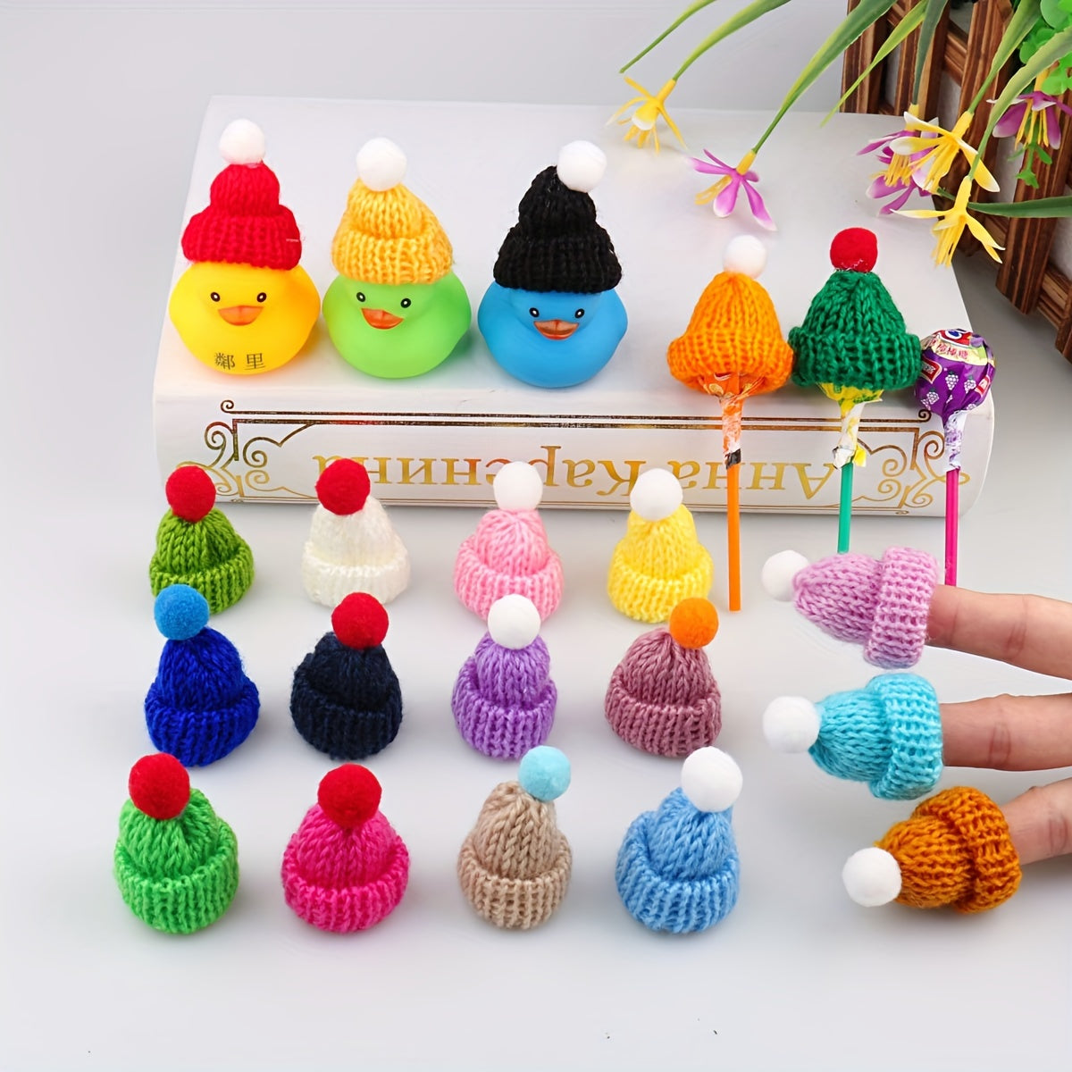 1pc Mini Woolen Hat DIY Small Hat Halloween Christmas Party Decors