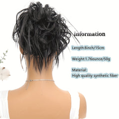 Messy Bun Hair Piece Extensions Elastic Band Ponytail Extensions