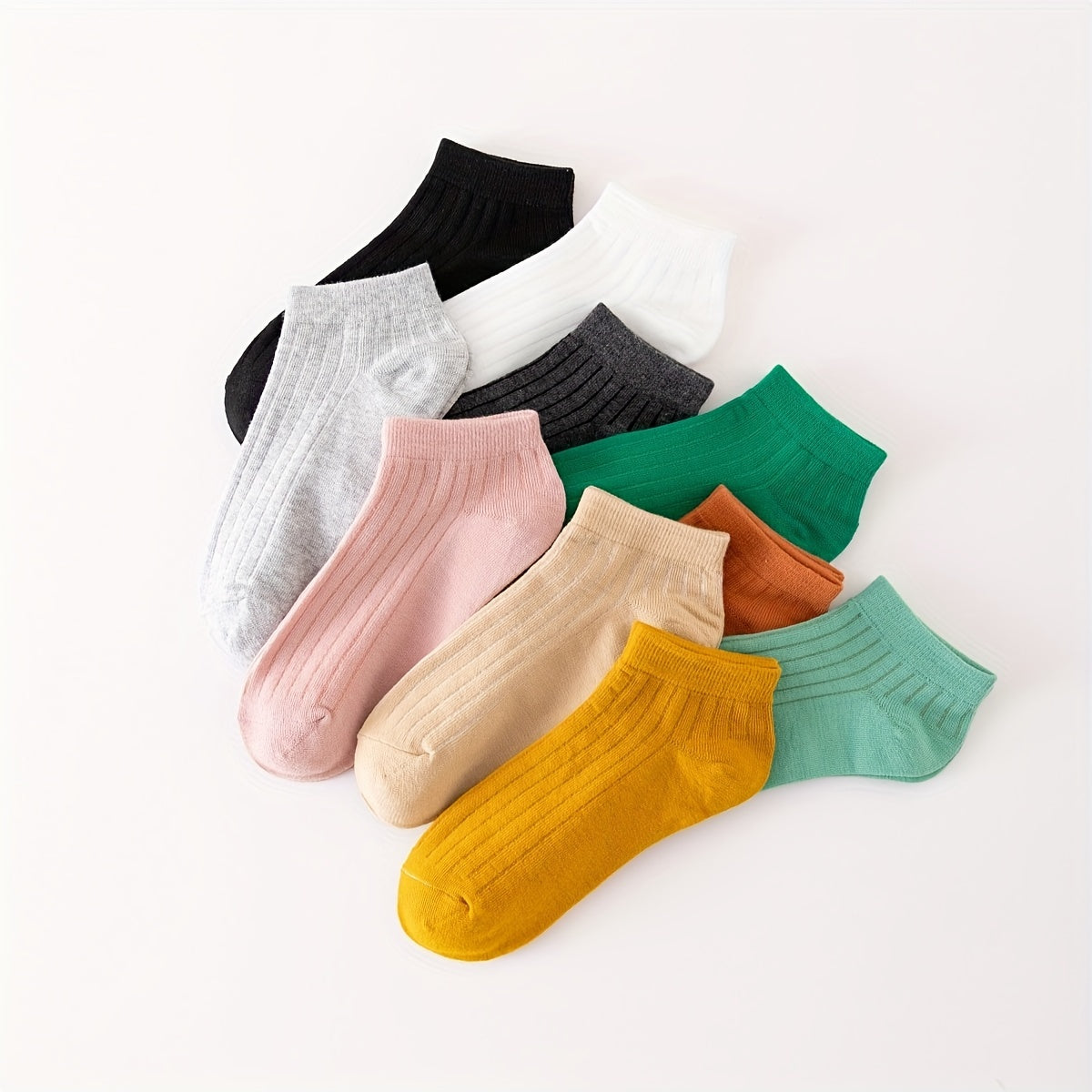 10 Pairs Soft & Lightweight Low Cut Sports Socks Women's Stockings