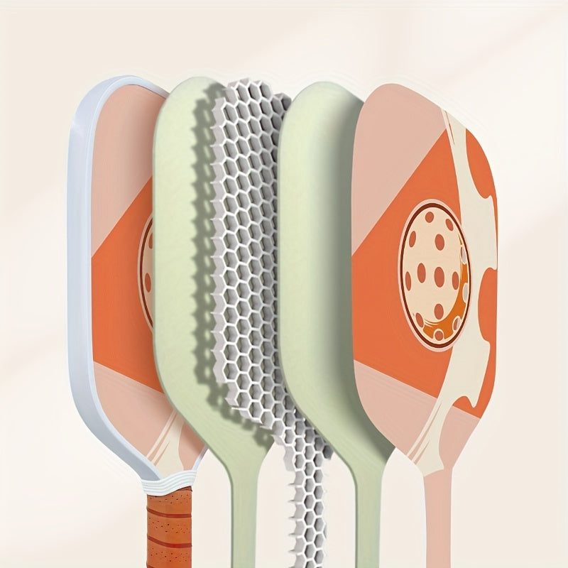 Carbon Fiber Pickleball Paddle Set with 2 10mm PP Honeycomb Core Rackets