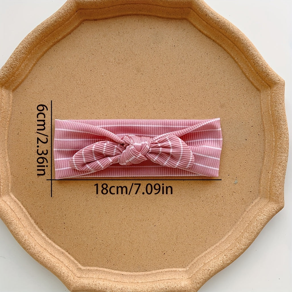 3pcs Striped Bowknot Hair Band Headbands for Baby Girls