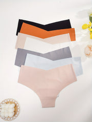 7 Seamless Solid Briefs Comfy Stretchy Panties Women's Lingerie