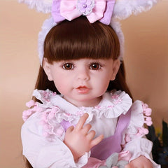 Simulative Baby Reborn Doll Soft Rubber Enamel Doll Birthday Gift