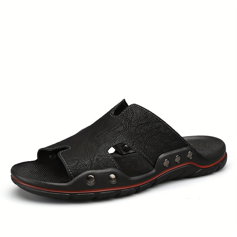 Men's Open Toe Slip On Sandals Anti-Skid Casual Beach Sandals
