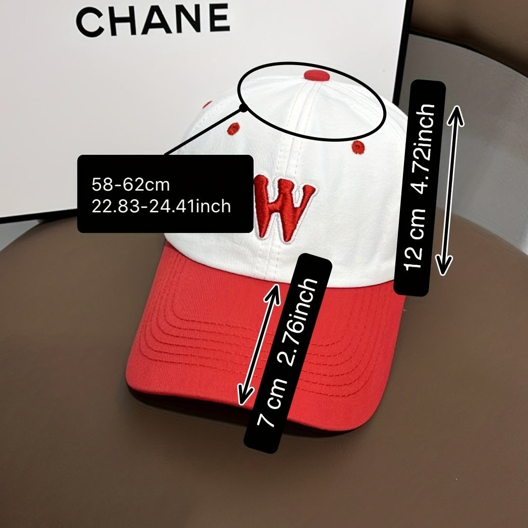 3D Embroidery Letter W Baseball Cap Hat For Men