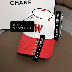 3D Embroidery Letter W Baseball Cap Hat For Men