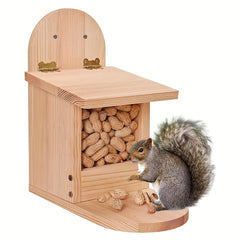 Hanging Squirrel Picnic Table Feeder Wooden Squirrel Feeder Box