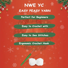 Christmas Snowman Crochet Kit for Beginners - DIY Knitting Set