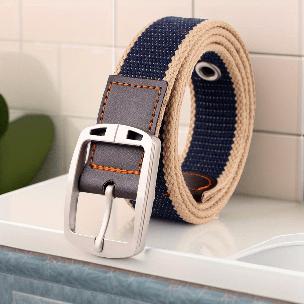 Canvas Alloy Needle Buckle Braid Belt Fashionable Cowboy Overalls Belt