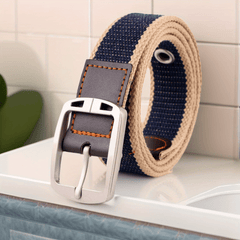 Canvas Alloy Needle Buckle Braid Belt Fashionable Cowboy Overalls Belt
