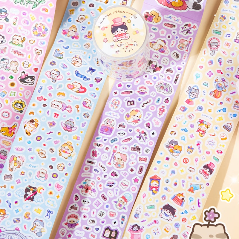 Cat Graffiti Die Cut Tape - Variety Rice Design