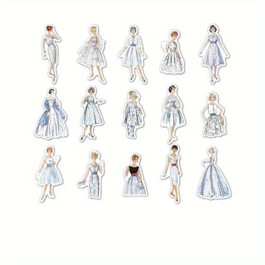 30Pcs Vintage Stickers For Scrapbook Journaling