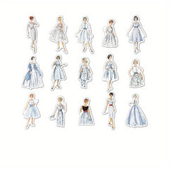 30Pcs Vintage Stickers For Scrapbook Journaling