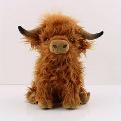 Highland Cow Plush Toy Soft Stuffed Animal Cow Plushie Baby Toys