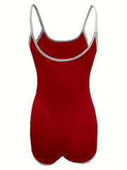 Comfy Scoop Neck Sleeveless Pajama Romper for Women