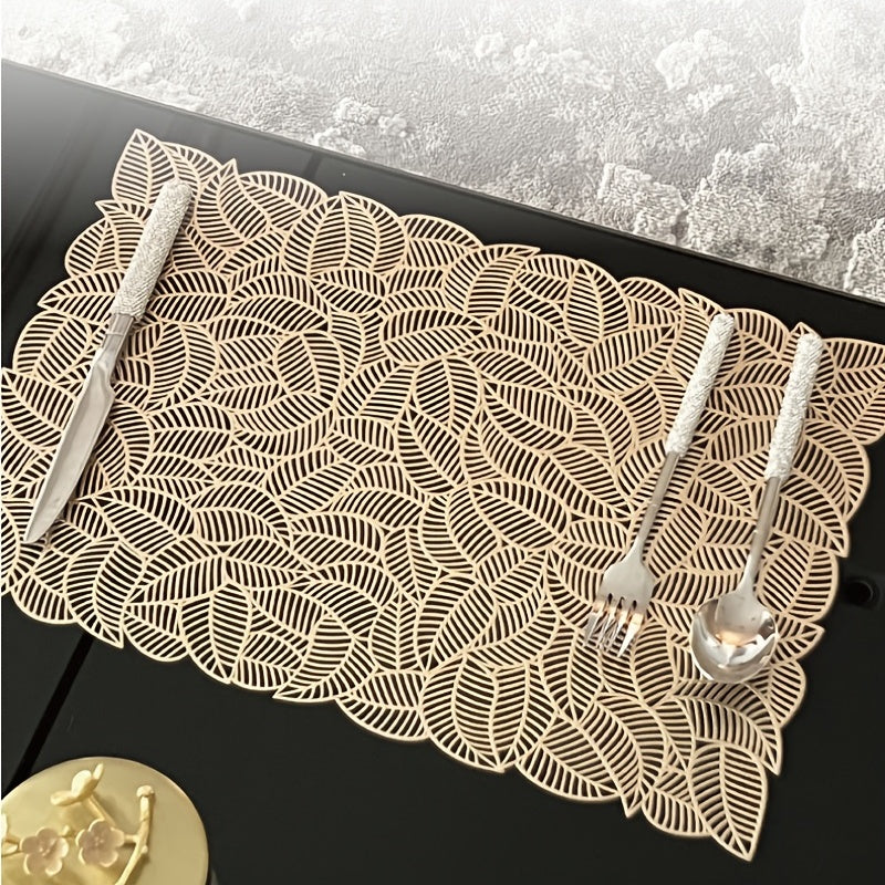 Heat Insulated Leaf Placemat for Home Restaurant Hotel