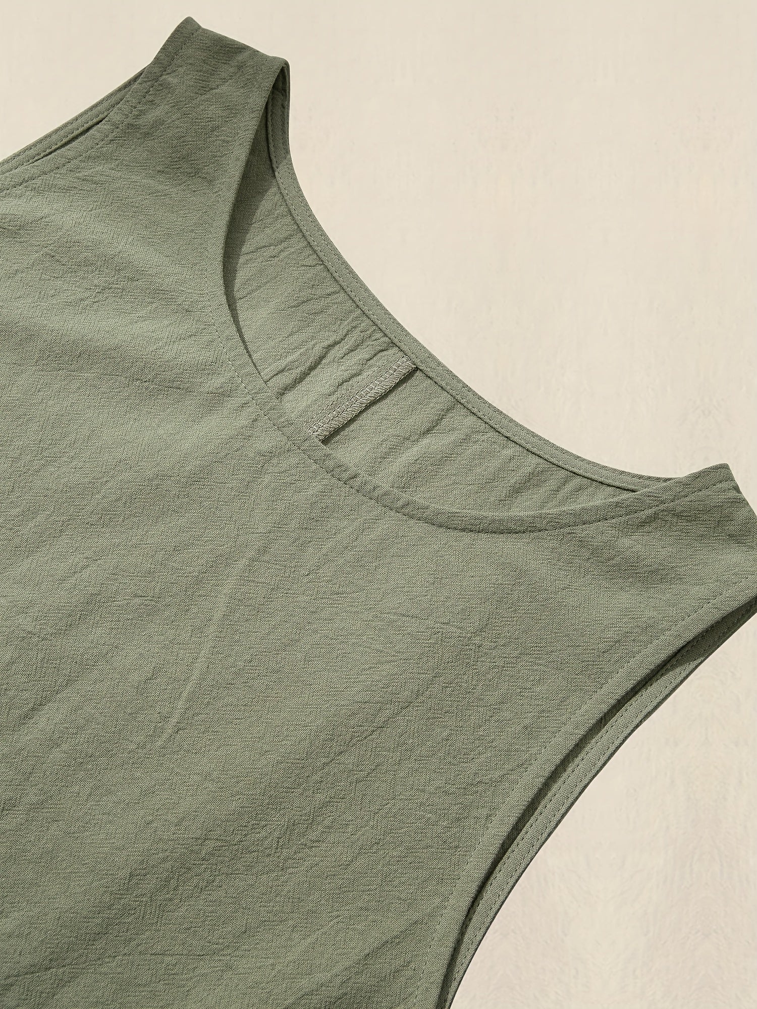 Plus Size Basic Tank Top Women's Plus Plain Round Neck Comfortable