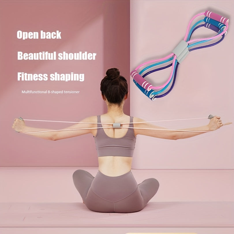 Yoga Figure 8 Resistance Band for Arm Chest Expanding Gym Fitness Elastic Rope