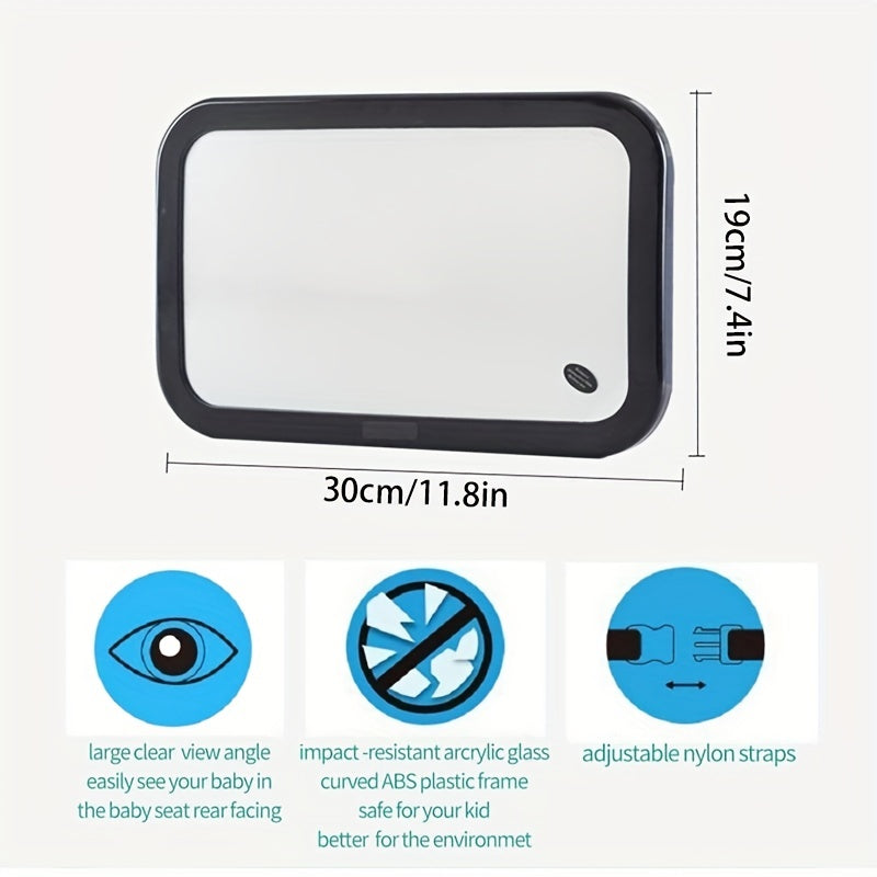 In-Car Baby Observation Mirror Shatterproof Easy To Assemble Car Seat Mirror