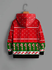 Halloween Cat Pattern Hoodie For Kids Long Sleeve Top