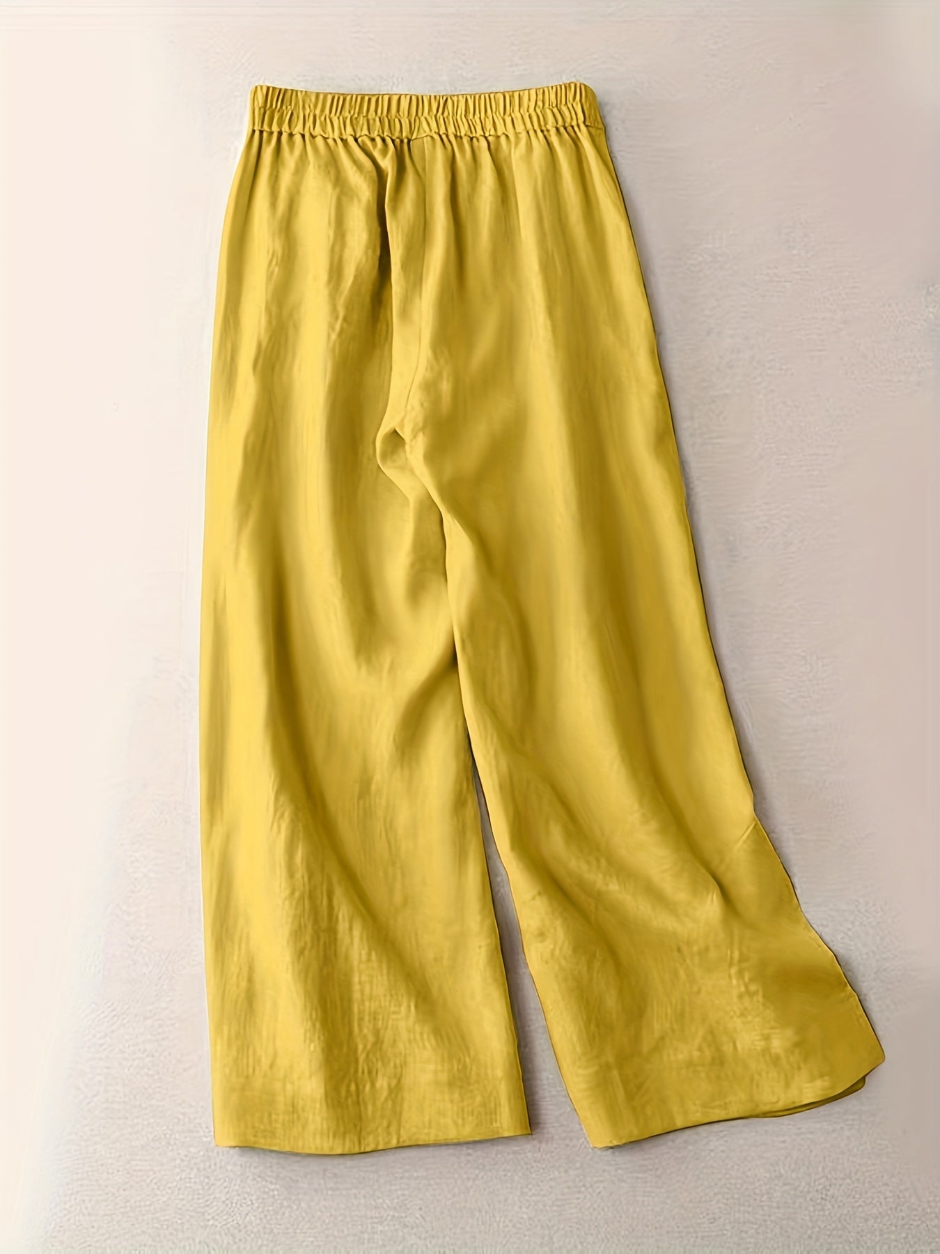 Solid Split Wide Leg Pants for Spring & Summer