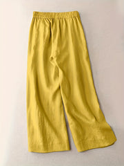 Solid Split Wide Leg Pants for Spring & Summer