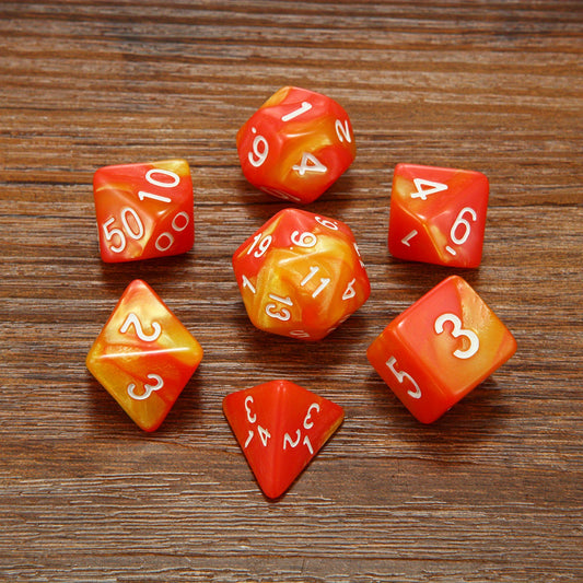 7pcs Multicolor Acrylic Polyhedral Dice Set for RPG & COC Games
